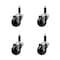 Service Caster 3'' SS Soft Rubber Wheel Swivel 1'' Expanding Stem Caster Set, 4PK SCC-SSEX20S314-SRS-1-4 - alternate 1